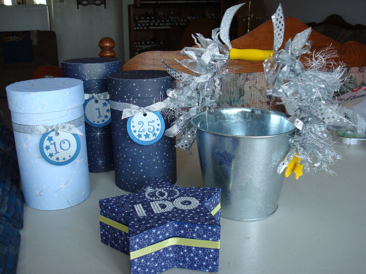 Time capsules, ring bearer box, flower girl bucket