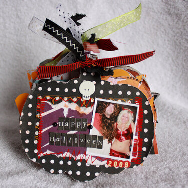Halloween Mini ~ Maya Road Pumpkin Chipboard Coaster Book ~
