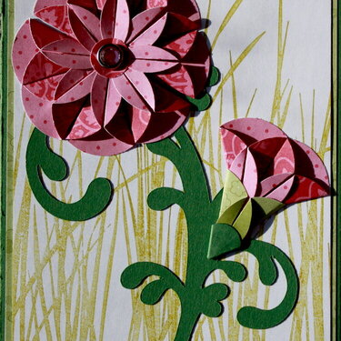 Dahlia fold flower card
