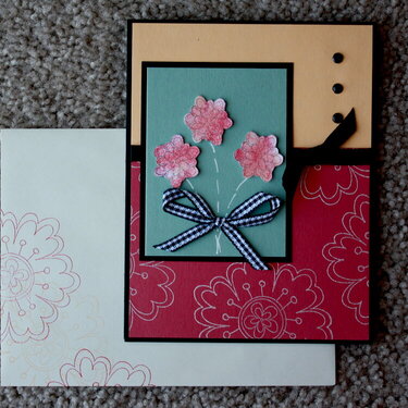 flowers and bow card