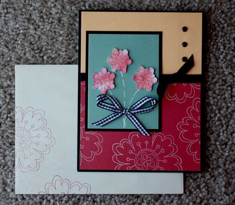 flowers and bow card
