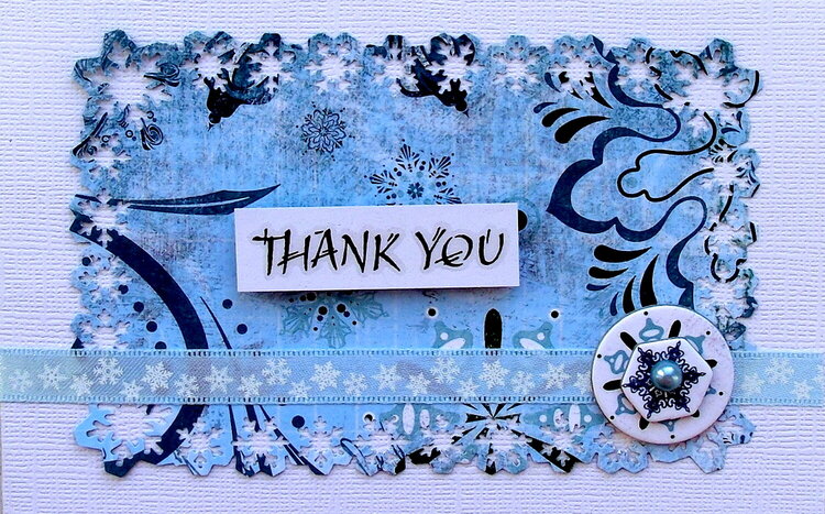 Winter thank you card