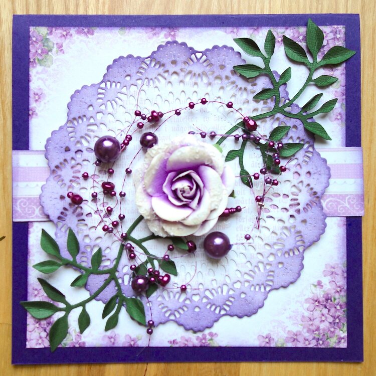 Spring Card in purple