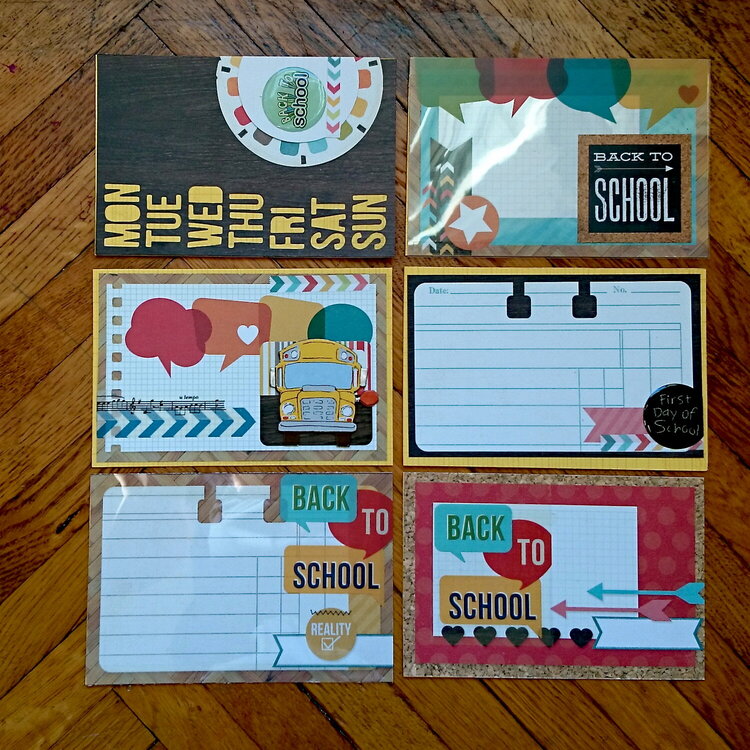 6 back to school cards