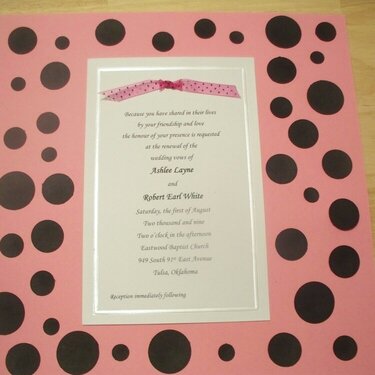 Bobby &amp; Ashlee&#039;s wedding invitation