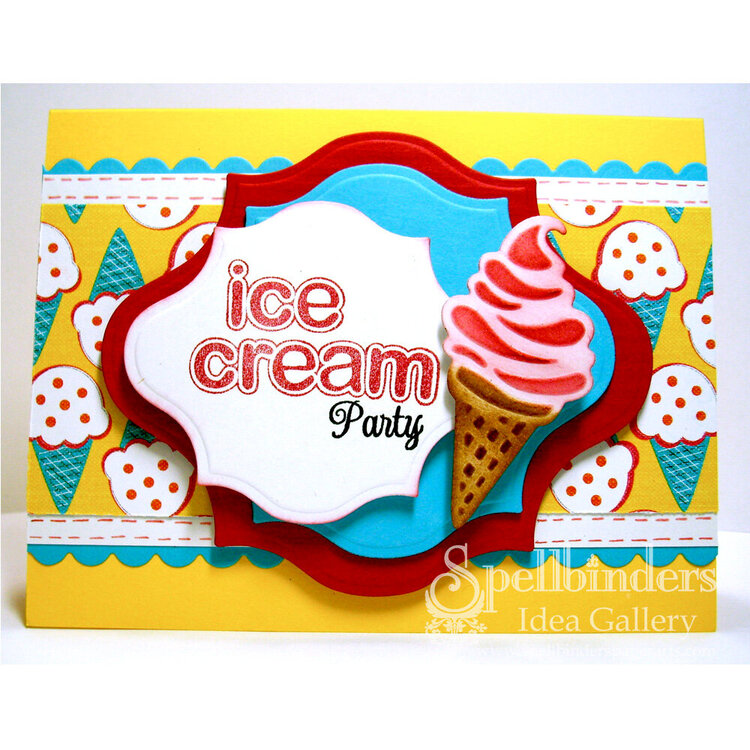 Ice Cream Party Card by Janine Blackwelder