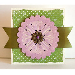 Scalloped Medallion Note Card by Angela Ploegman