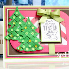 Sweet and Sassy Christmas card using the Spellbinders Platinum Machine