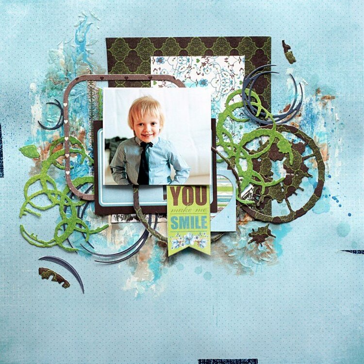 Little Boy Scrapbook Layout with Seth Apters Dies