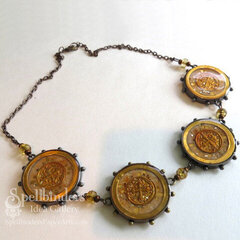 Golden Coin Bezel Nacklace by Teresa Horner