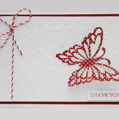Butterfly Embossed Card by Christine Emberson