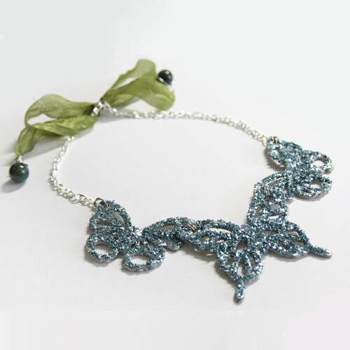 In Flight Butterflies Necklace by Lesley Langdon