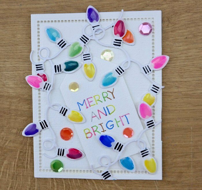 Quick and Easy Twinkle Lights Holiday Card