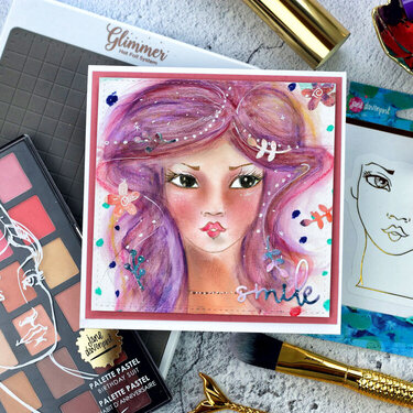 Whimsical Girl Card by Bibi Cameron