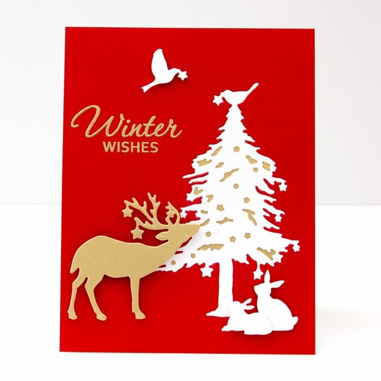 Clean &amp; Simple Winter Card by Jean