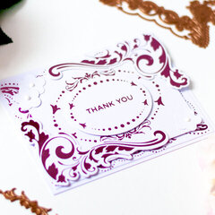 Clean & Simple Thank you Foiled Card by Laura Volpes