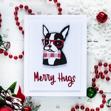Christmas Dog Card by Svitlana Shayevich