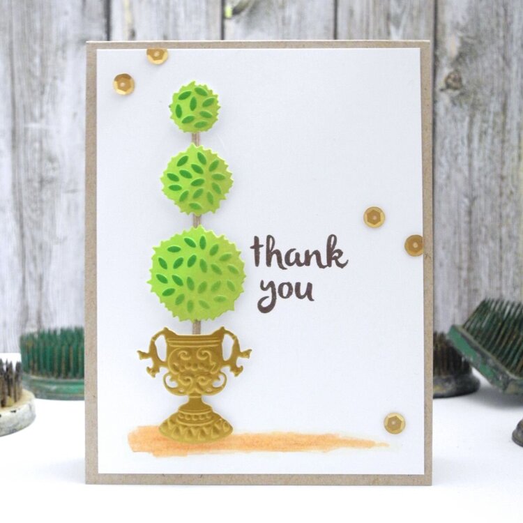 Topiary Thank You Card by Jennifer Ingle