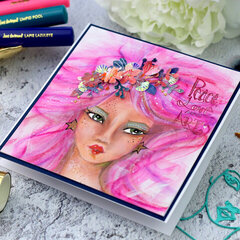 Whimsical Girl Card by Bibi Cameron