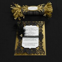 Invitation and place card designed by Debi Adams for Spellbinders