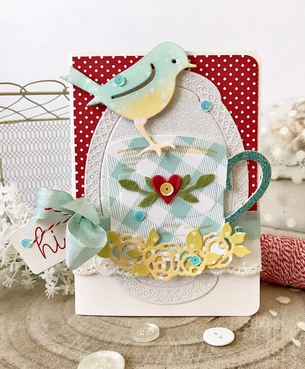 Robin &amp; Rosy Mug Card by Melissa Phillips