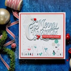 Holiday Card with Merry Christmas Die