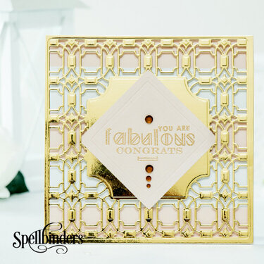 You Are Fabulous Deco Lux Card Front by Yana Smakula for Spellbinders