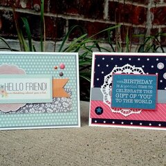 Hello Friend & Happy birthday card set