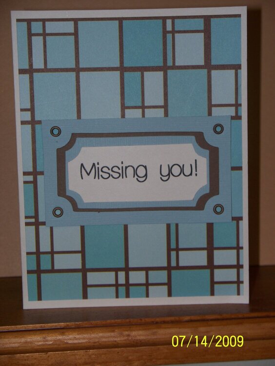 Simple missing you card