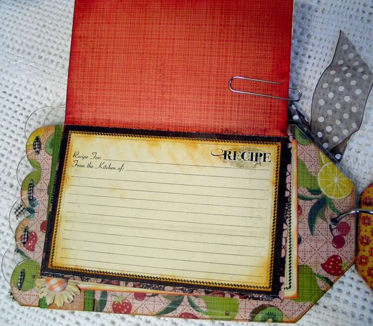 Interior Page, Mini Album Recipe Book