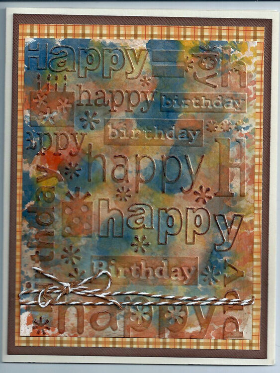 Masculine birthday card