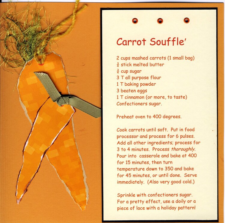 Carrot Souffle&#039;