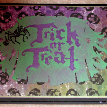 Trick or Treat 2010 - green on purple