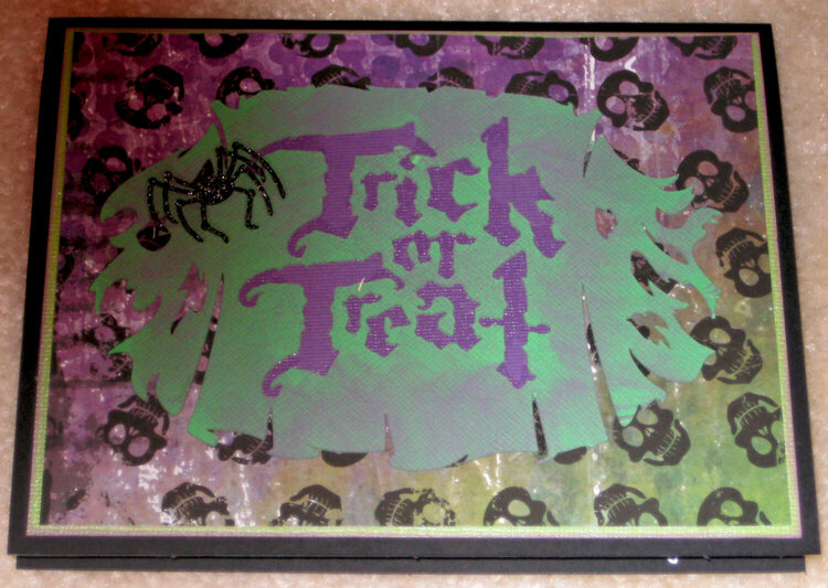 Trick or Treat 2010 - green on purple