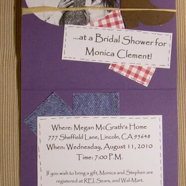 Country Bridal Shower Invite--Inside