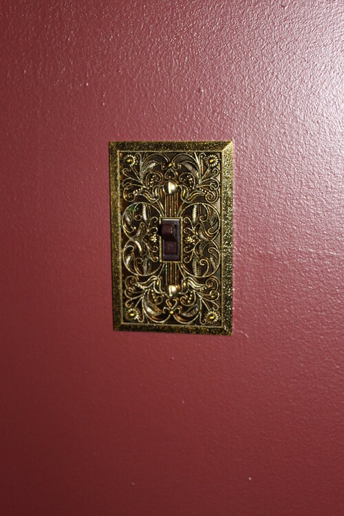 New switch plates in scrapbook room