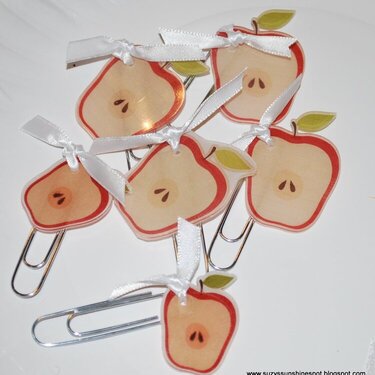 Apple paperclips/book marks