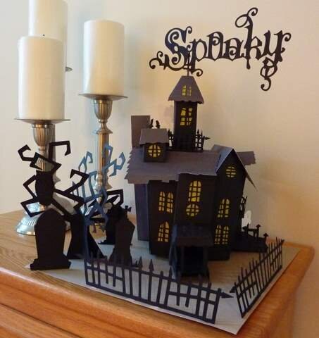 Spooky House Table Dispplay