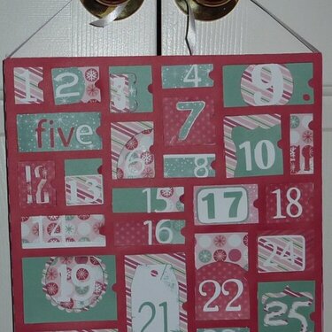 Pink and green Advent calendar