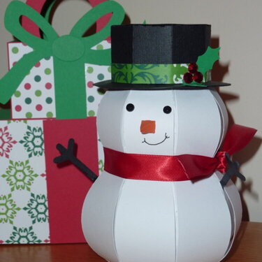 3D paper snowman
