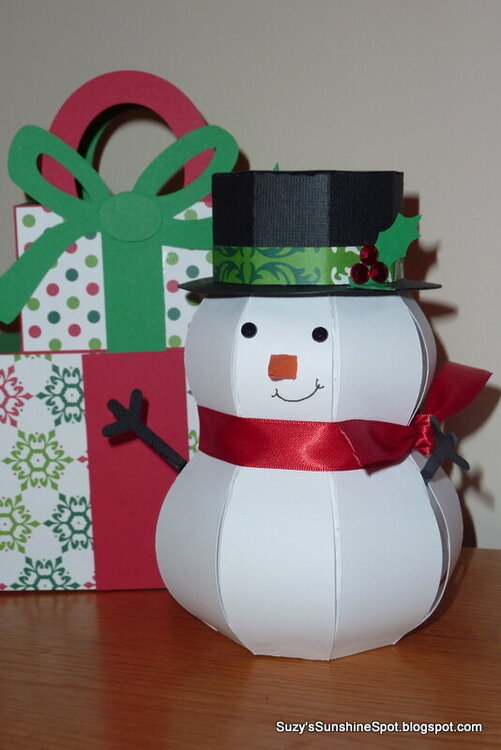 3D paper snowman