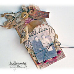 Vintage Thank You Tag ** Ruby Rock It **