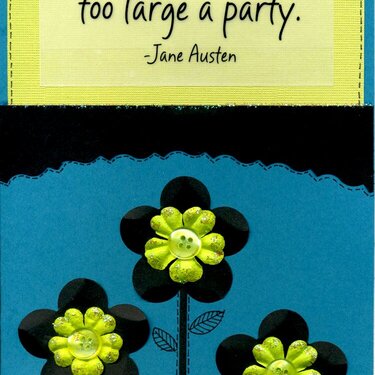 Never have too large a party...