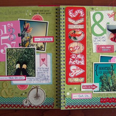 Smash Book Spring Page