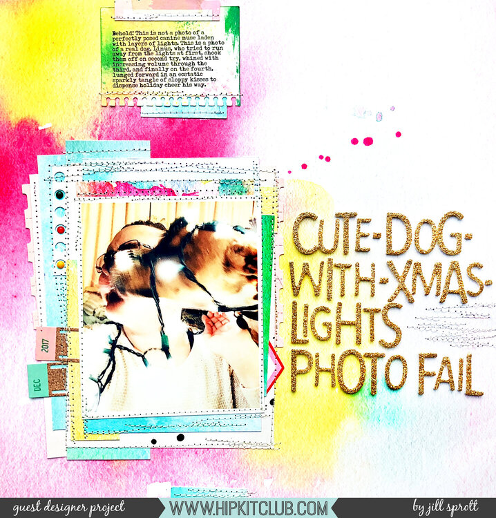 Cute-Dog-with-Xmas-Lights Photo Fail