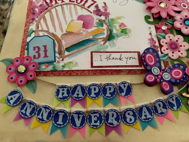 31st Anniversary - hand made banner