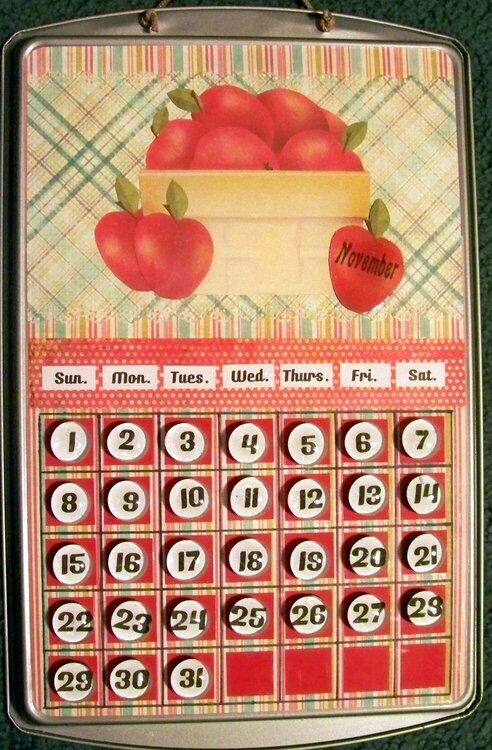 Cookie Sheet Calendar