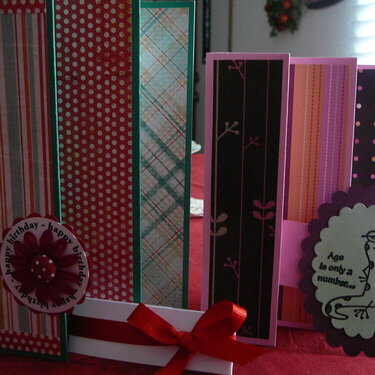 Accordian Fold Cards with Band removed