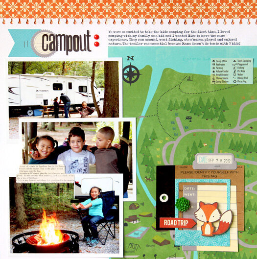 Campout Layout by Nancy Damiano
