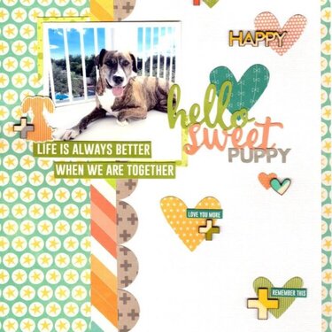 Hello Sweet Puppy Layout by Kat Benjamin